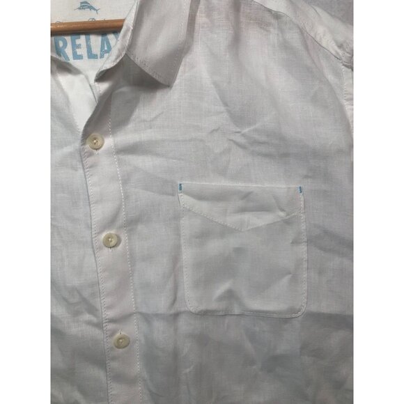 Tommy Bahama Relax Long Sleeve White Linen Shirt Button Front Men's 2XB XXL 2X - Picture 3 of 11